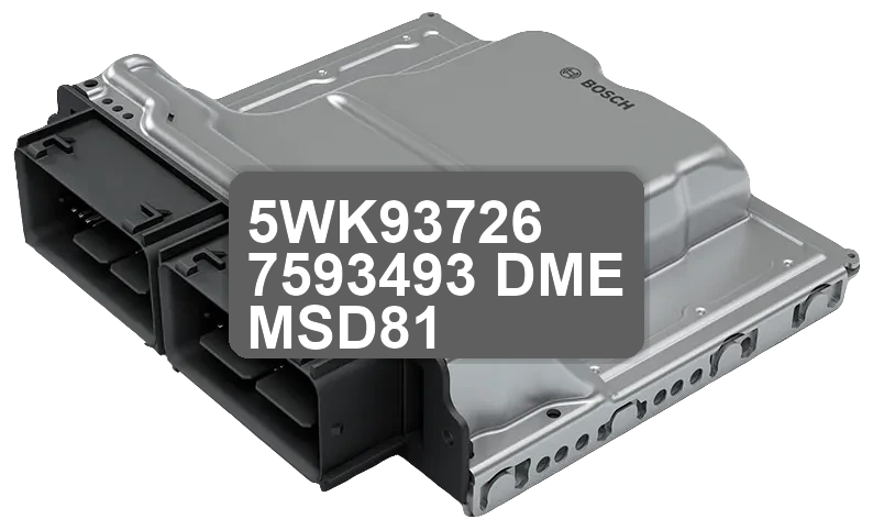 ECU Sterownik 5WK93726 7593493 DME MSD81