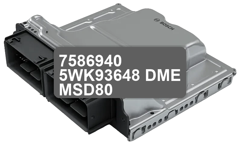 ECU Sterownik 7586940 5WK93648 DME MSD80