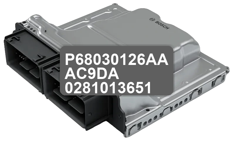 ECU Sterownik P68030126AA AC9DA 0281013651