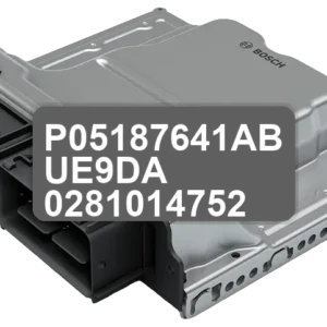 ECU Sterownik P05187641AB UE9DA 0281014752
