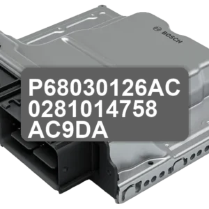 ECU Sterownik P68030126AC 0281014758 AC9DA