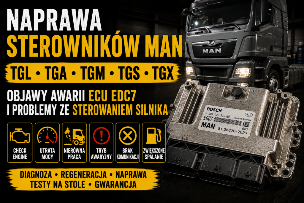Naprawa sterowników MAN TGL TGA TGM TGS TGX — ECU EDC7