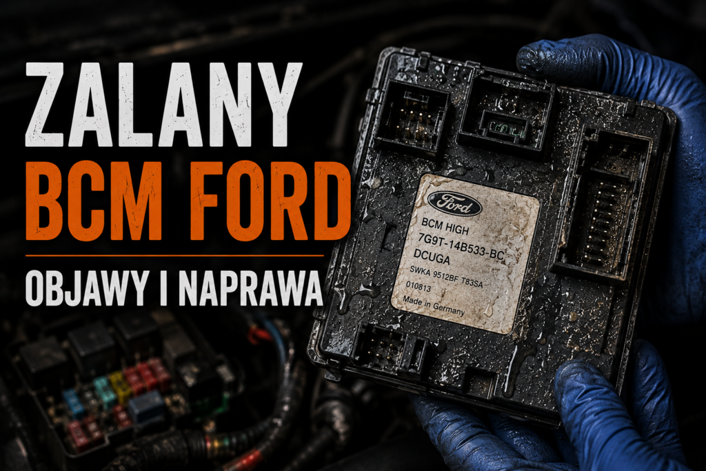 Zalany BCM Ford — objawy, naprawa i programowanie modułu