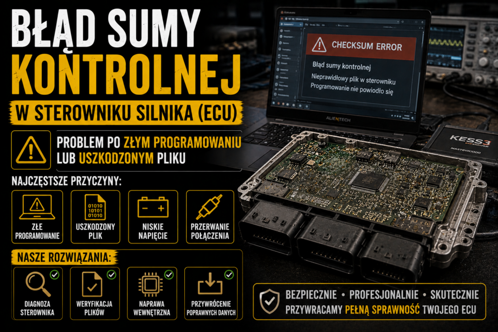 Błąd sumy kontrolnej w sterowniku silnika