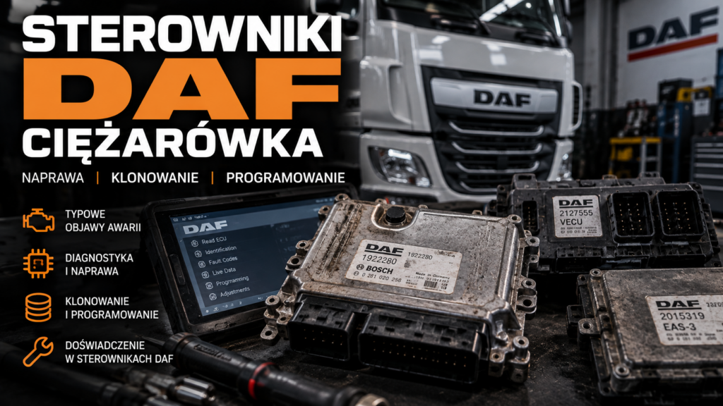 Sterowniki DAF ciężarówka - naprawa, klonowanie i programowanie