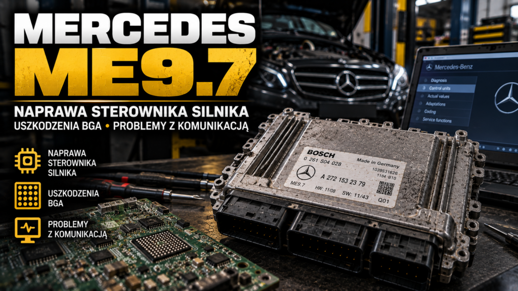 Mercedes ME9.7 - naprawa sterownika i usterek BGA